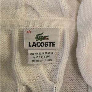 Lacoste Sweaters - White Lacoste Cable sweater Lacoste Sweaters - White Lacoste Cable sweater